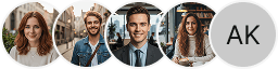 Multiple investor profile avatars on Loyal Vaultex trading review block